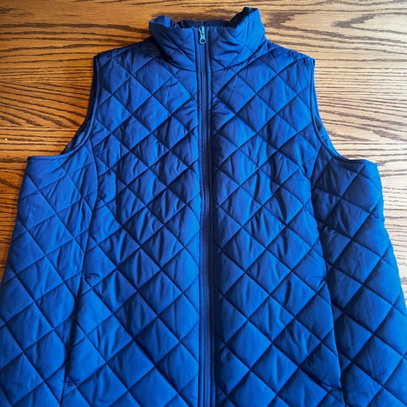 Lands' End Jackets & Blazers - Lands' End Blue Quilted vest, size 1X.